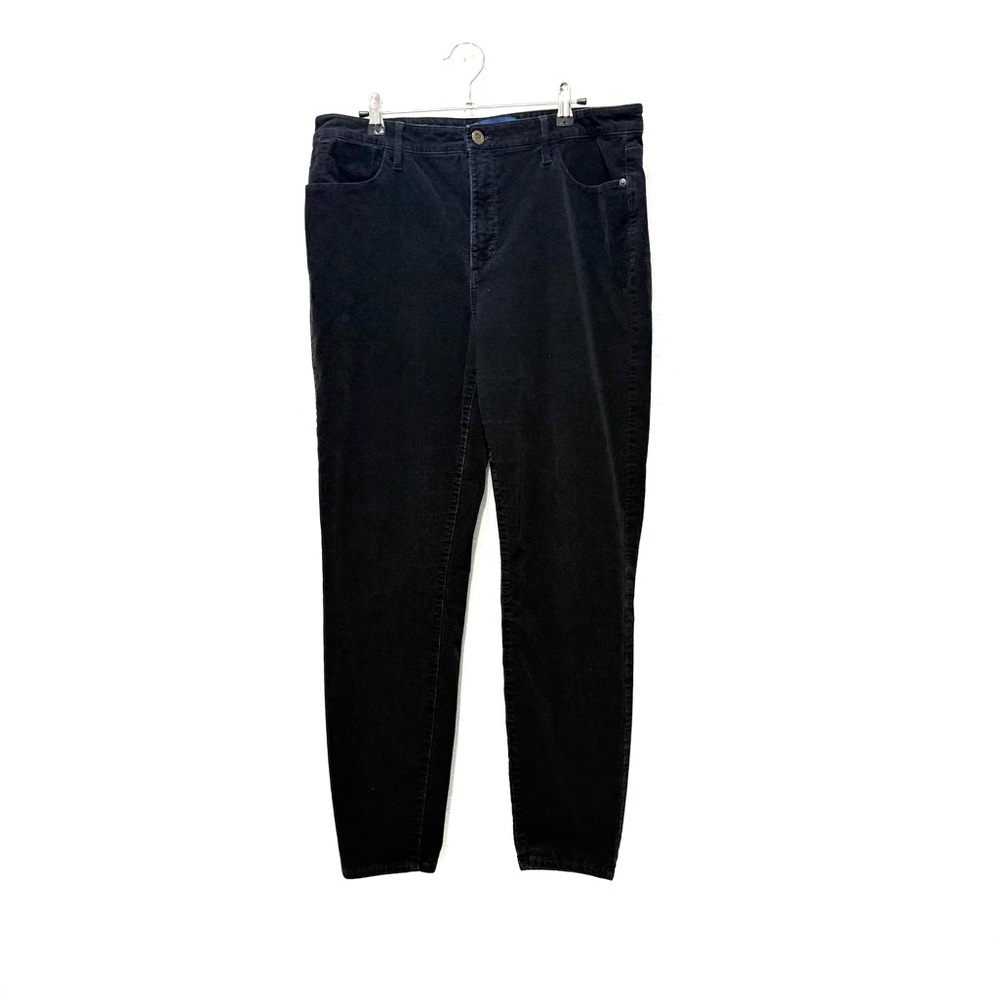 Talbots Women's corduroy high waist jegging ankle Black Jeans 12